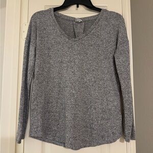 a new day Charcoal Long Sleeve V-Neck Top